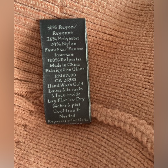 Vince Camuto Peach Pom-Pom Knit Hat - Picture 4 of 4